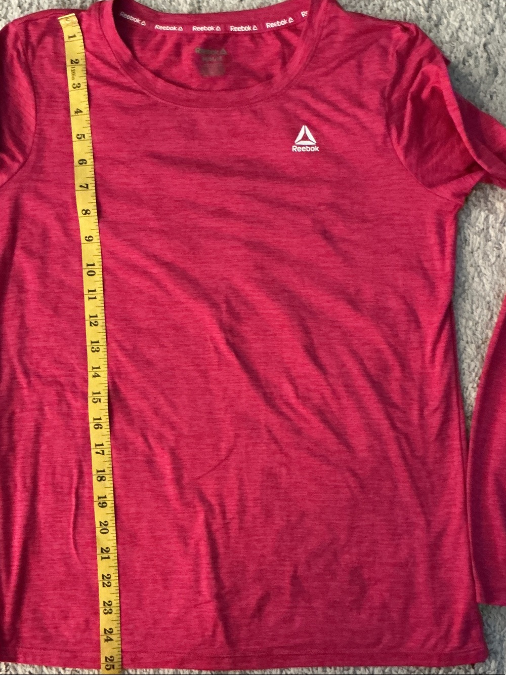 Reebok Long Sleeve Athletic Top in Pink activewear athleisure sporty collegiate - Picture 6 of 7